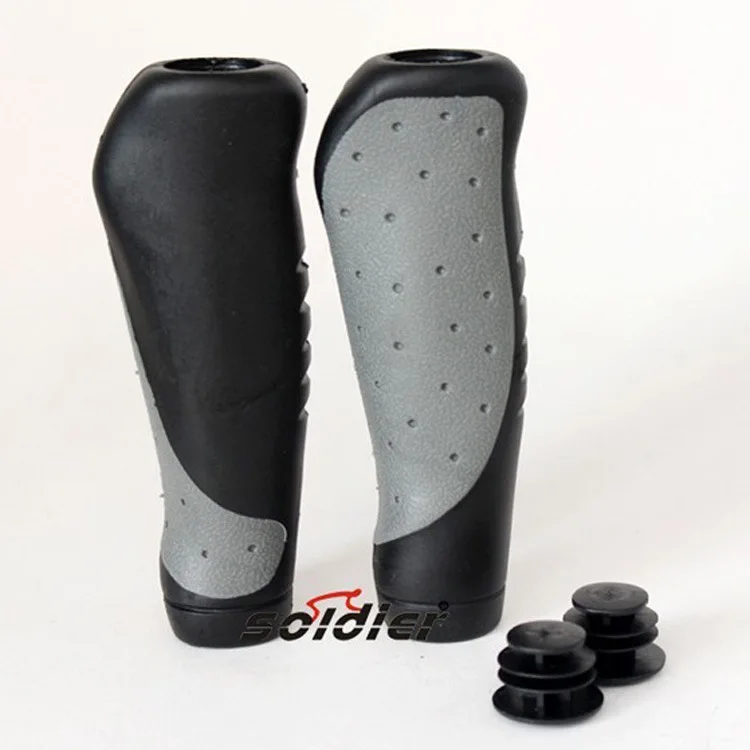 High Quality Black Grey Bicycle Parts Bike Grips Rubber Handlebar Non-lock Handle Grip