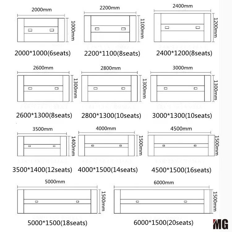 Китайский оптовый классический коричневый стол для совещаний 6 мест видео конференц-стол дискуссионный