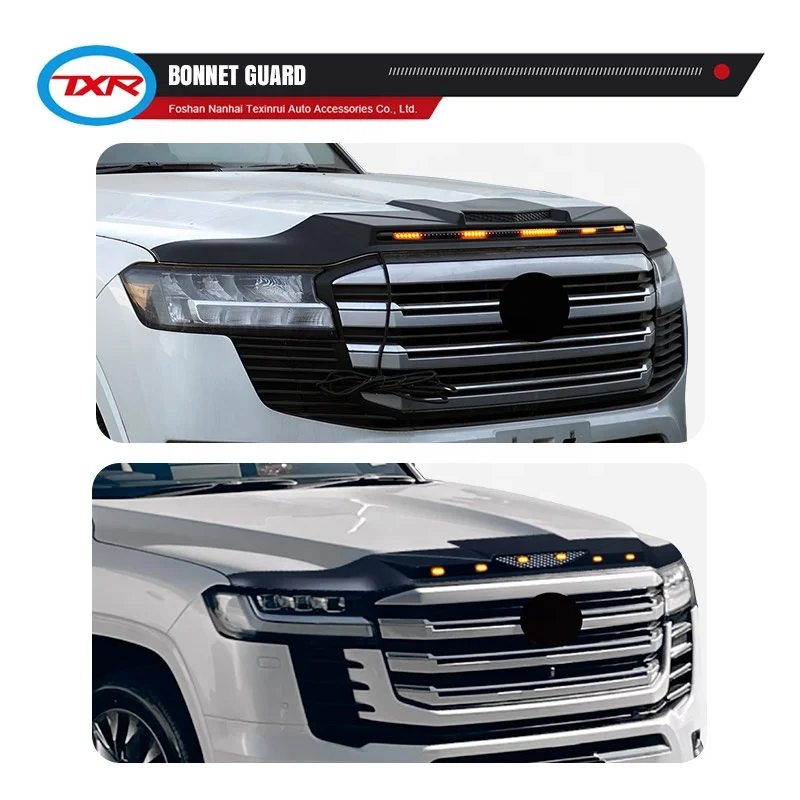 Bonnet Guard with Streamer Light Off-road Strong Beam Roof Searchlight Auto Exterior Accessories for TOYOTA LandCruiser LC300