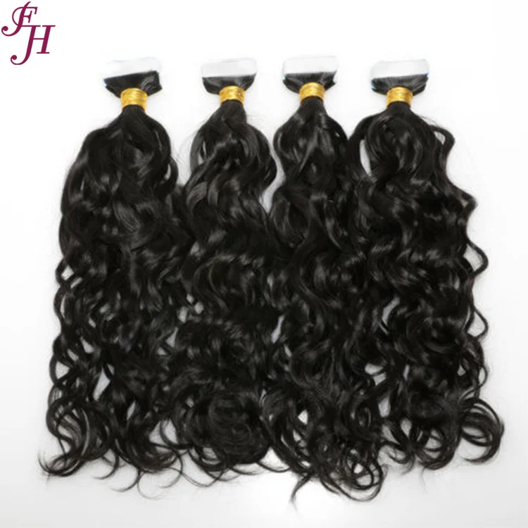 FH Drop Shipping Tape Ins Extensions Raw Vietnam Human Hair Water Wave Raw Virgin Tape In Hair Extensions