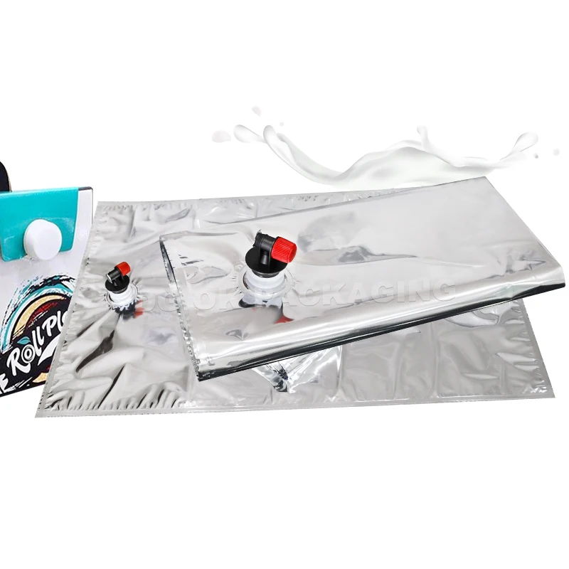 Custom 1L 2L 3L 5L Aseptic Take Away Paper Coffee Packaging Box with Handle 96oz Coffee to Go Box Wine BIB Bag in Box Dispenser