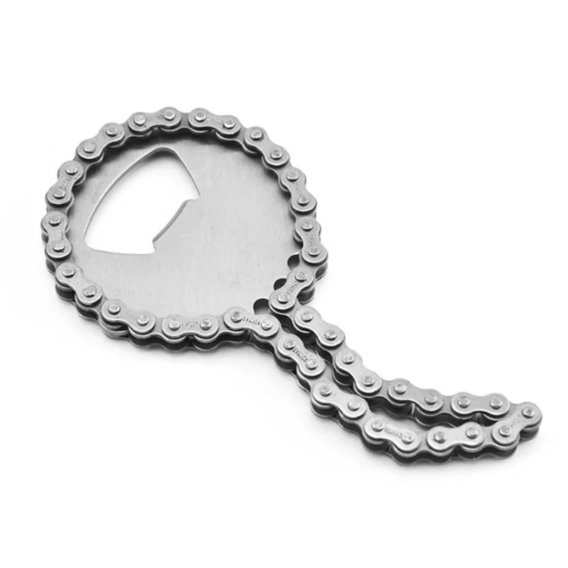 Novelty Personalized Custom Bike Chain Stainless Steel Bottle Beer Opener with Laser Engraving Logo