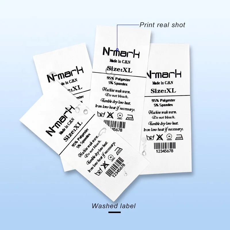 N-mark Popular Wholesale fabric label printer Customized washable foil material printing Durable water-resistant Personalize