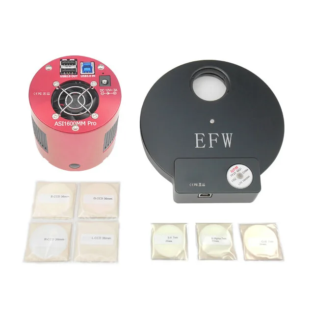 Астрономическая usb телескопическая камера, астрономическая камера dsp, цветная ПЗС-камера для телескопа, цифровая камера с окуляром ZWO ASI1600MM-P Kit3