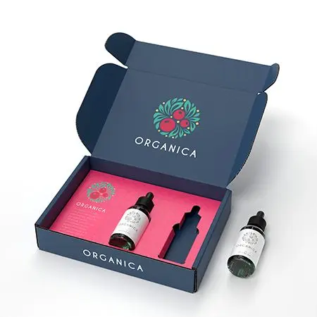Customized Cosmetics Essential Oil PERFUME SKIN Care Recycled Flute Mailer Corrugated Package Paper Shipping Box with insert