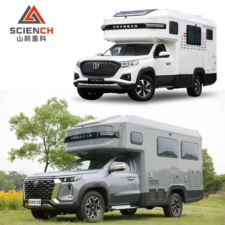 2023 wholesale Changan Fengjing gasoline camping car 6 seats Recreational Vehicle 4x4 camper trailer Off Road RV Caravan