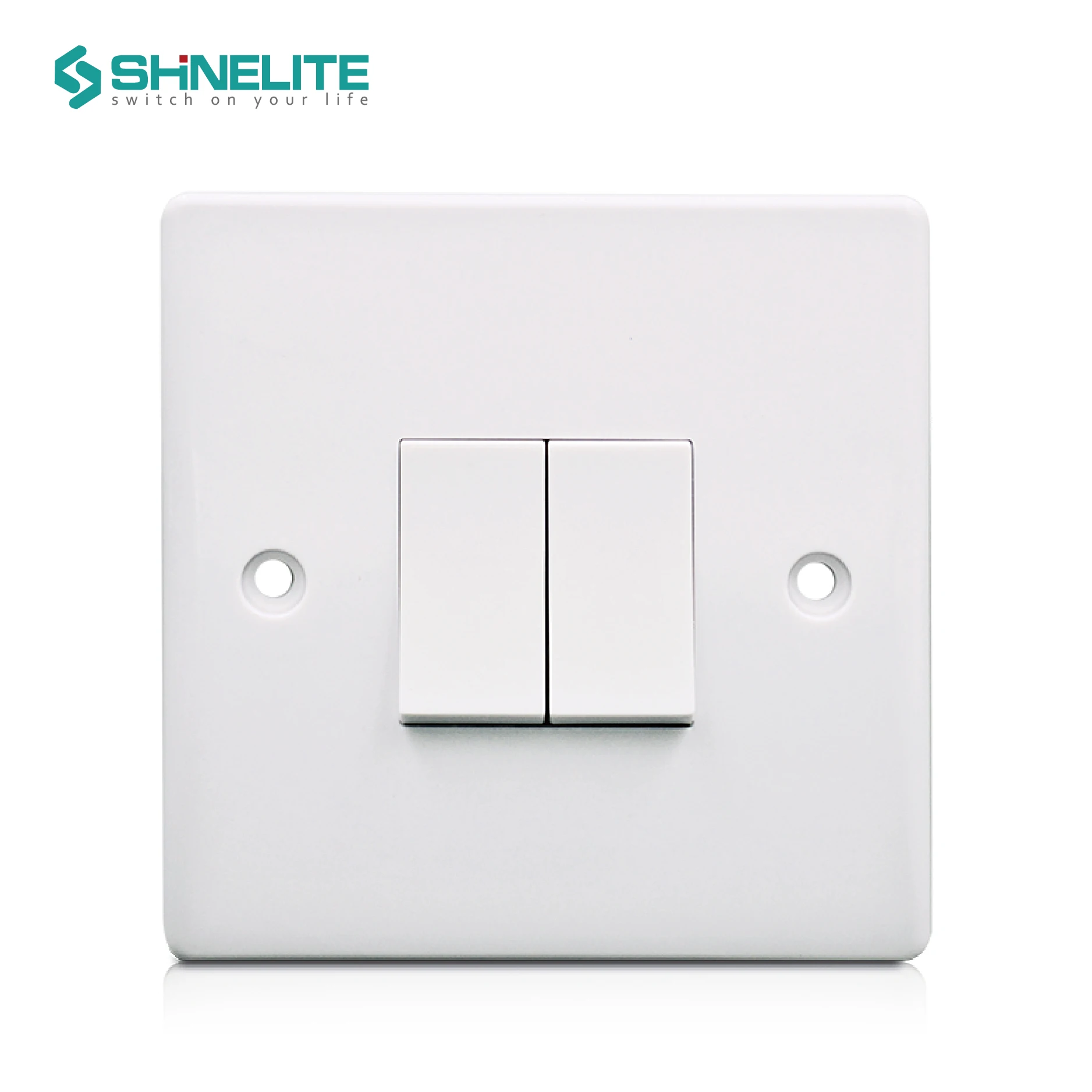 Shinelite factory price 15 years guarantee 2 gang bakelite electrical wall switch