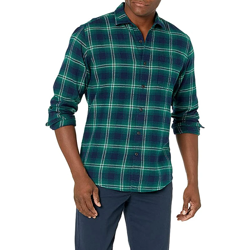 Cheap Factory Price Flannel Shirts Multi Color Fashion Button Up Checked Plaid Flannel Shirt