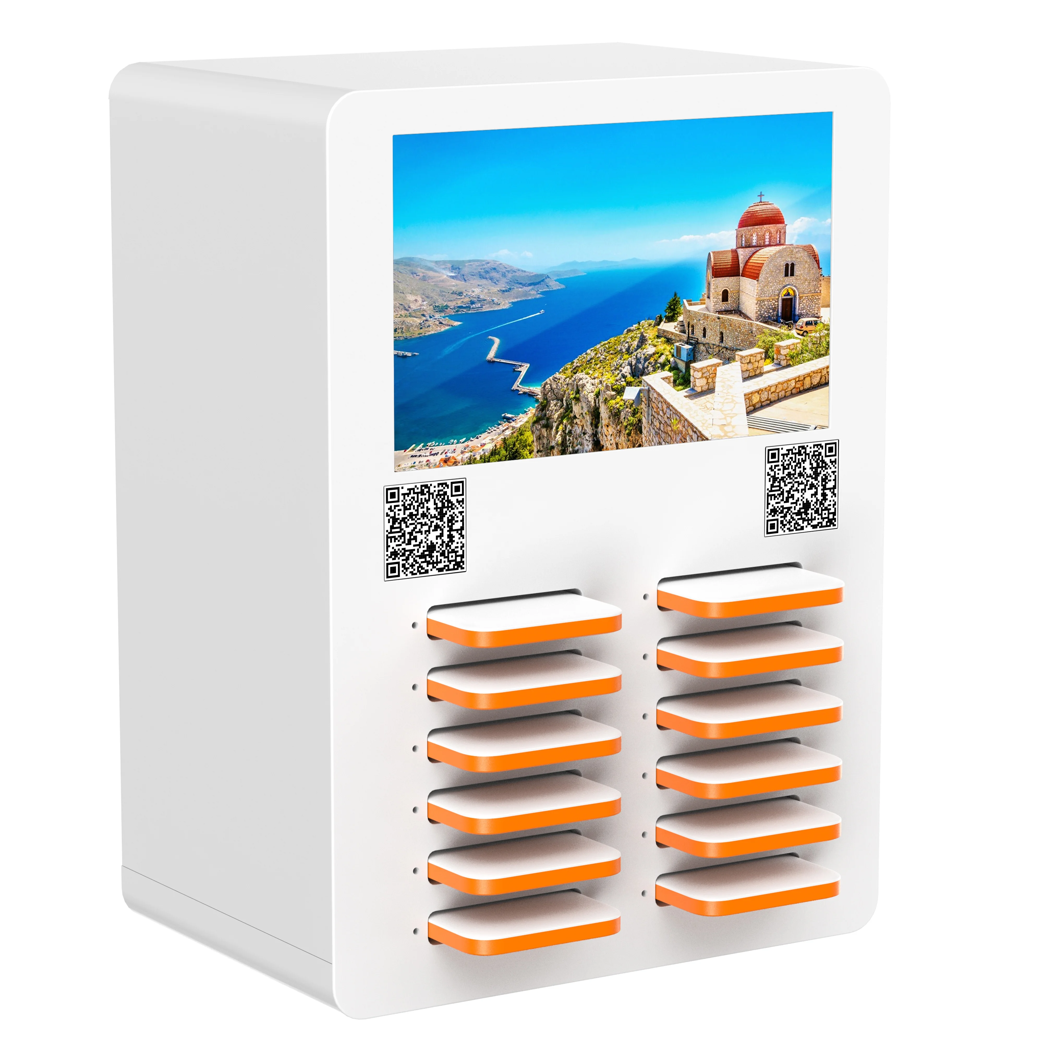 Power bank restaurant sharing station stand 12 slots 5000mah qr code shared power bank rental station