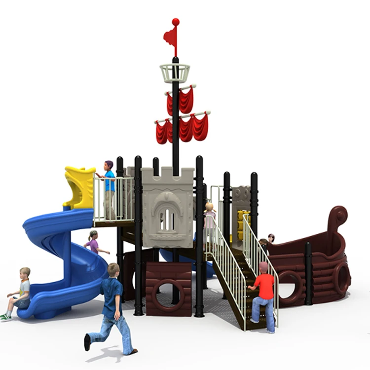 Outdoor kids pirate ship entertainment playground equipment items for sale OL-HD019