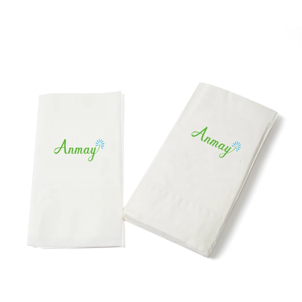 Luxuries Napkins Palm Tree Paper Napkin Manufacturer Logo Printed Serviettes Tissue Golden Personalized Table