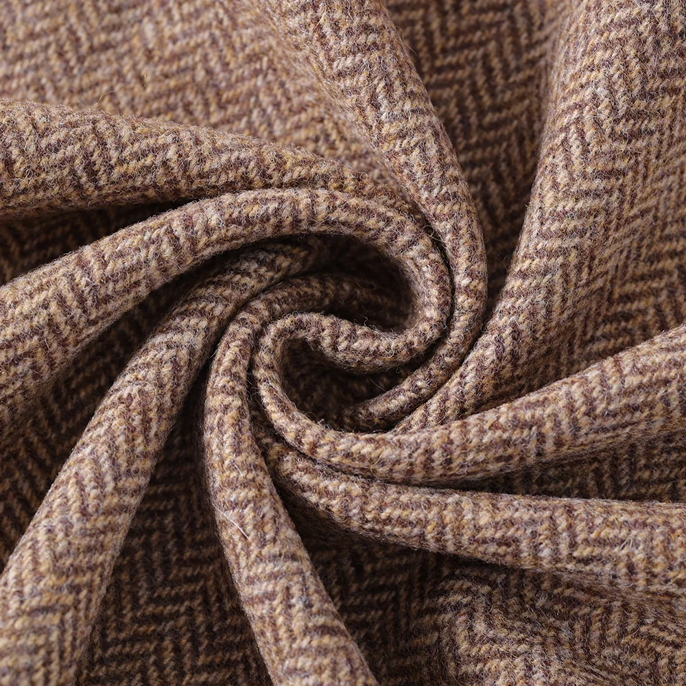 High Quality Yarn Dyed Woven Wool Fabric Factory Stock Worsted 100% Wool Fabric for Men Suit