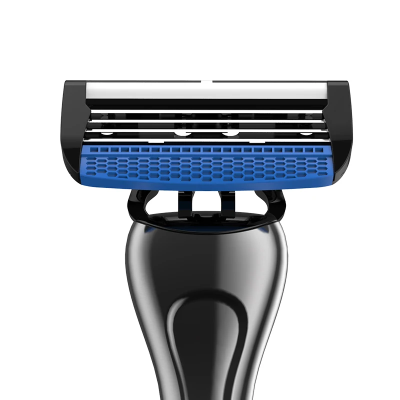 KL-S404LO KAILI four blades for man system razor shaving metal handle safety razor set