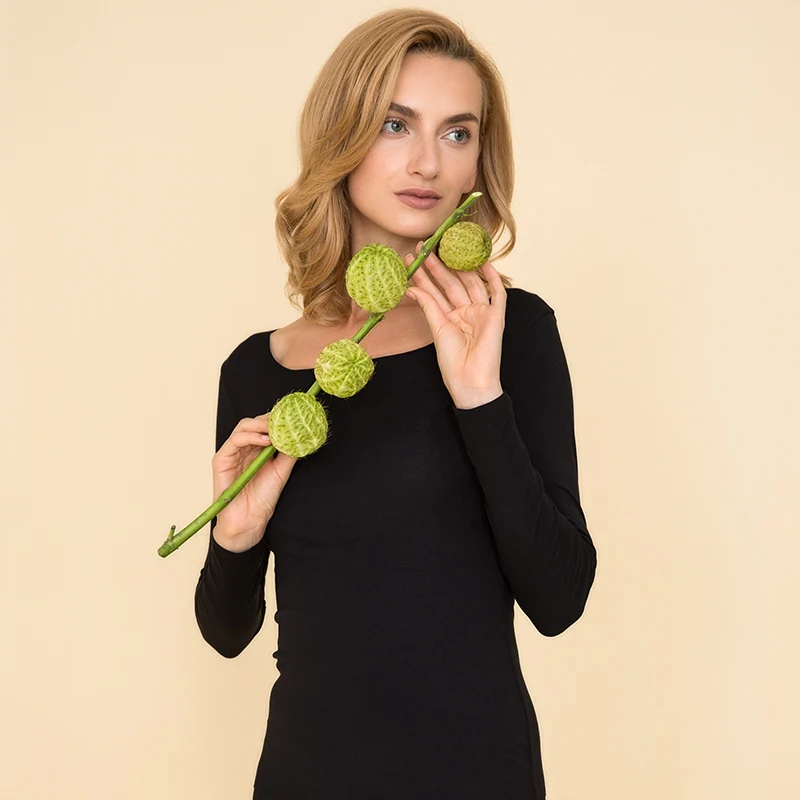 
Custom ladies sey seamless slim shapewear thermal underwear modal long johns top 