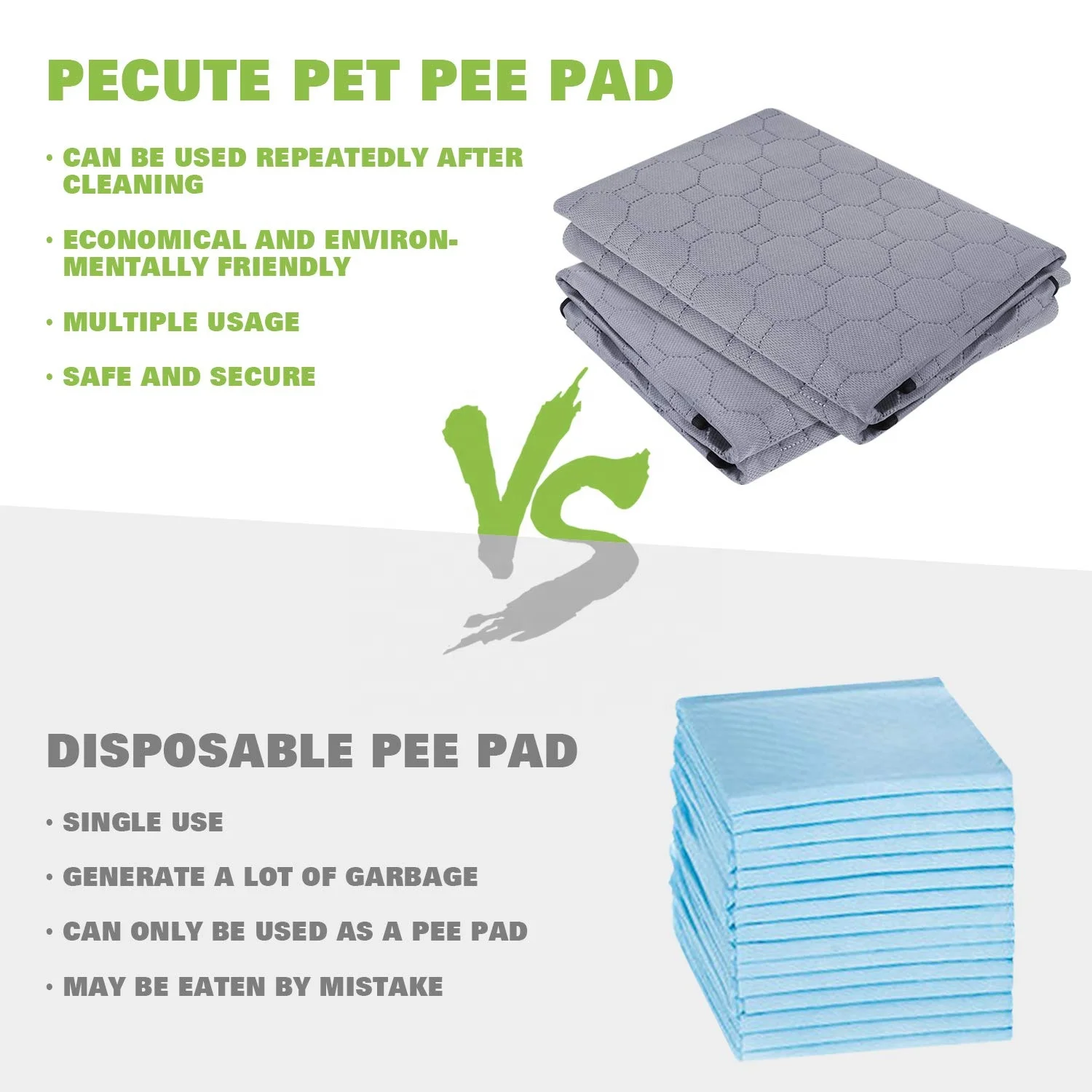 Wholesale leak-proof animal absorption toilet wee guinea pig cat pet urine pad reusable washable training puppy dog pet pee pads