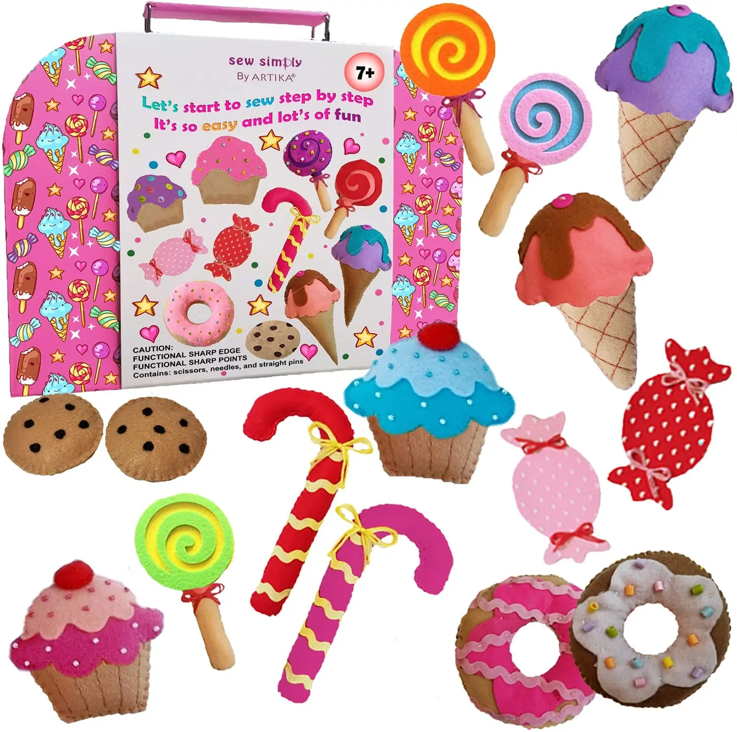 diy dessert arts craft tool set felt sewing craft kits for kids children activity customized mine hobby sew first beginner