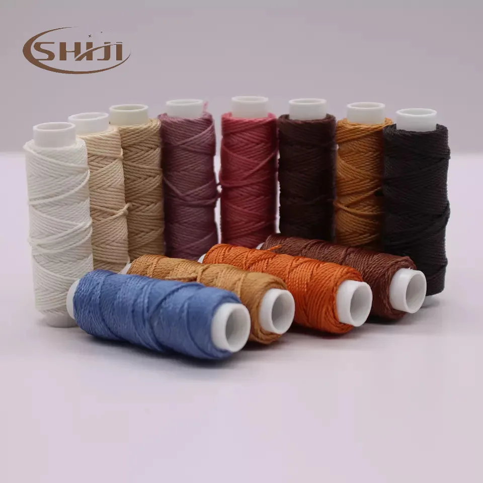 Wholesale 0.8mm 15meters Leather Sewing Waxed Thread Waxed Thread Practical Long Stitching Thread for Leather Craft DIY