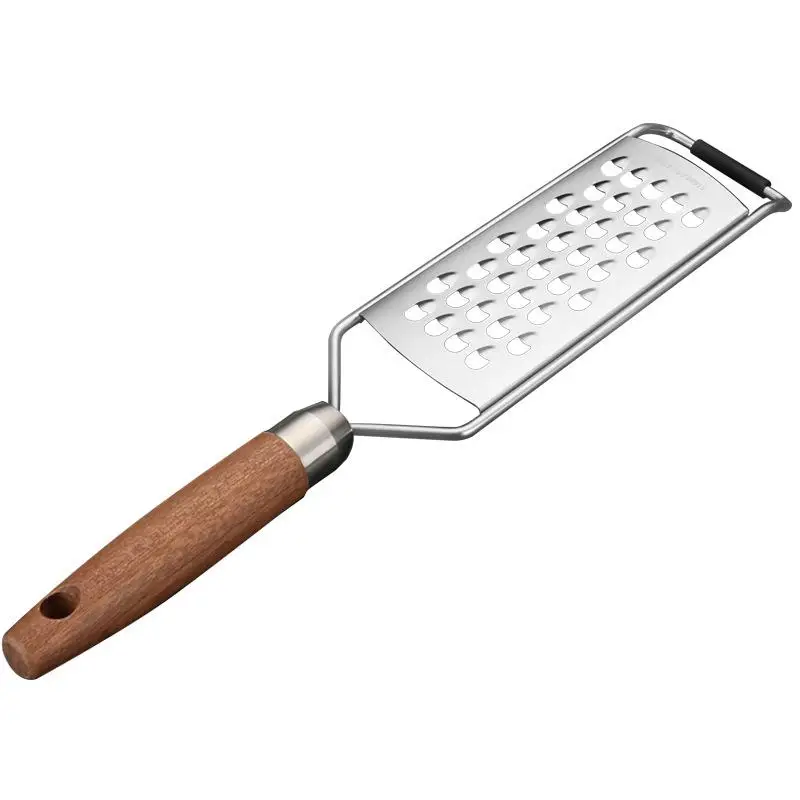 Stainless Steel Lemon Zester Cheese Grater Hand Vegetable Grater With Comfortable Wooden Handle