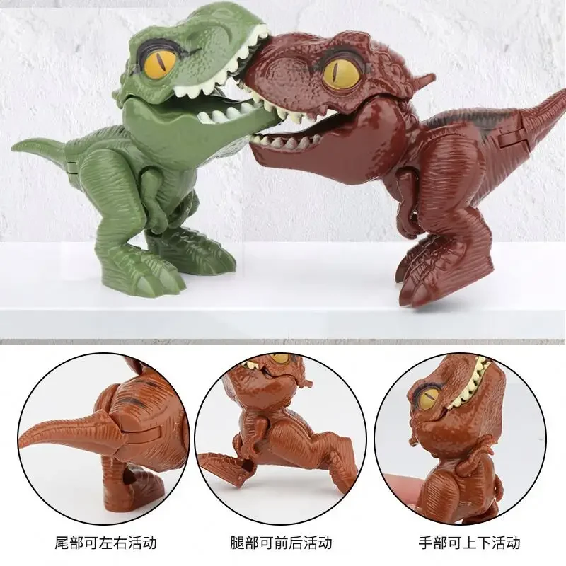 New product finger-gnawing dinosaur finger toys knuckle movable Tyrannosaurus Rex Egg packaging dinosaur model boy dinosaur toy