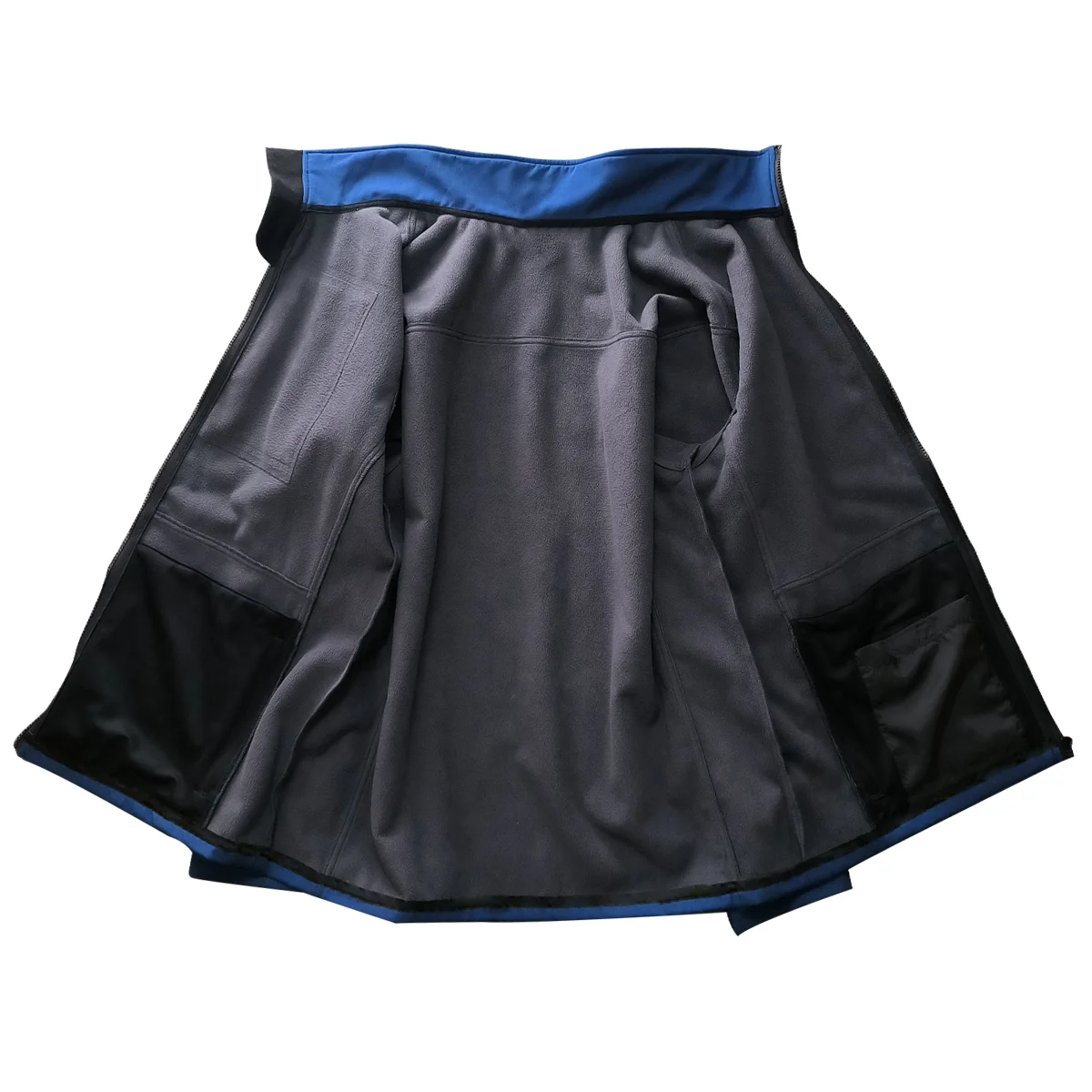 Full Zip Windproof Softshell Jacke Custom Logo Embossed Polyester Fabric Outdoor Workwear