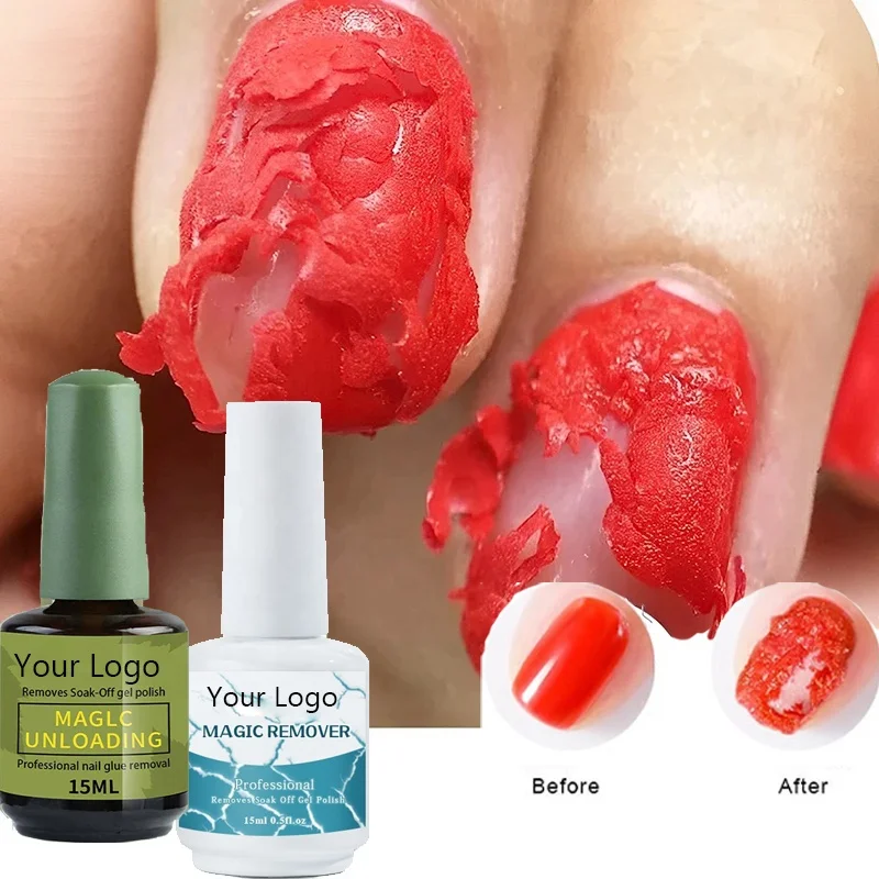 Magic Fast Remover Gel Nails Polish Not Hurting Nail Acrylic Semi Permanent Varnish Cleaning Magic Nail Gel Remover
