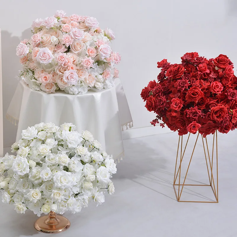 Wholesale Pink Purple Centerpieces Flowers For Wedding Table Center Pieces Wedding Flower Ball Decoration