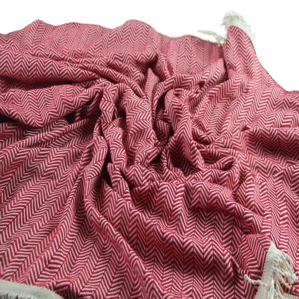 Beautiful Hand Woven Trendy Round Beach Towel For 2022 Damla Round  Beach Towel Red Color with tassels