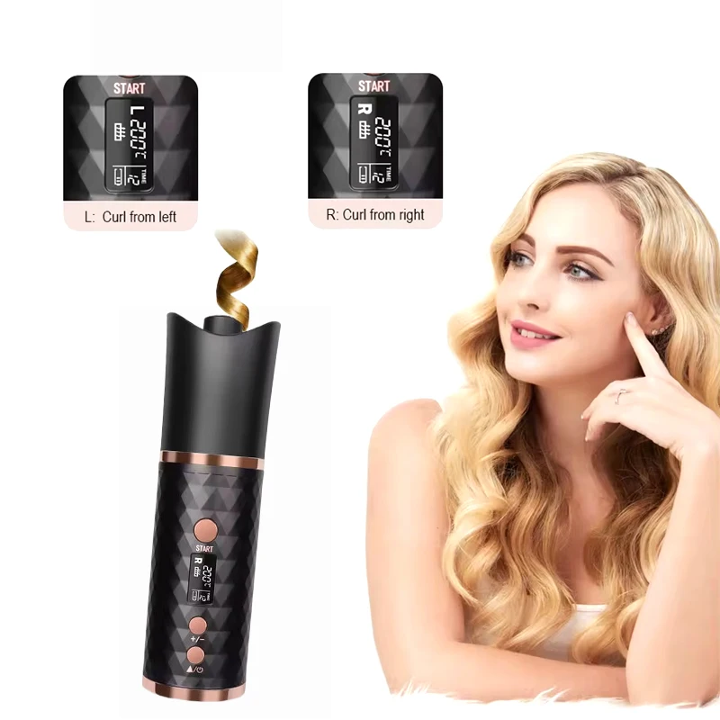 Commercial Automatic Wireless Women Long Hair Curler Styler Mini Cordless Hair Curling Machine