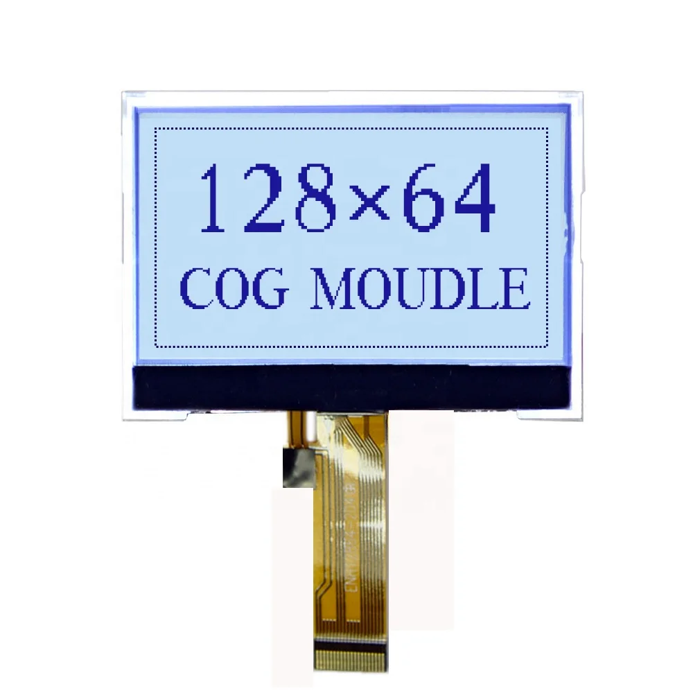 China Manufacturer COG Digital 128x64 Character STN Lcd Display Panels with FPC