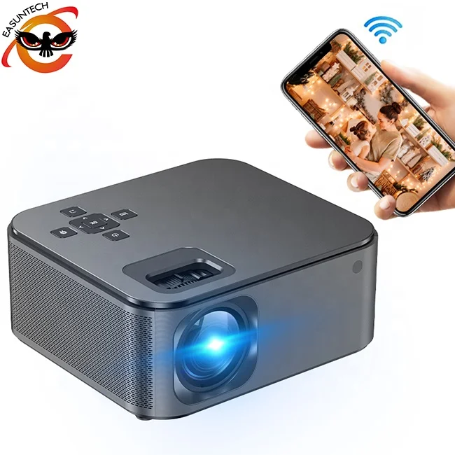 EASUNTECH native wireless cinema movie video home theater lcd 1080p full hd 4k led portable mini wifi smart android projectors