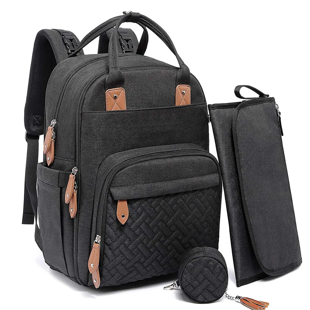 Diaper Bag Backpack Nappy Changing Bags Multifunction Waterproof Travel Back Pack with Changing Pad diaper bag for men