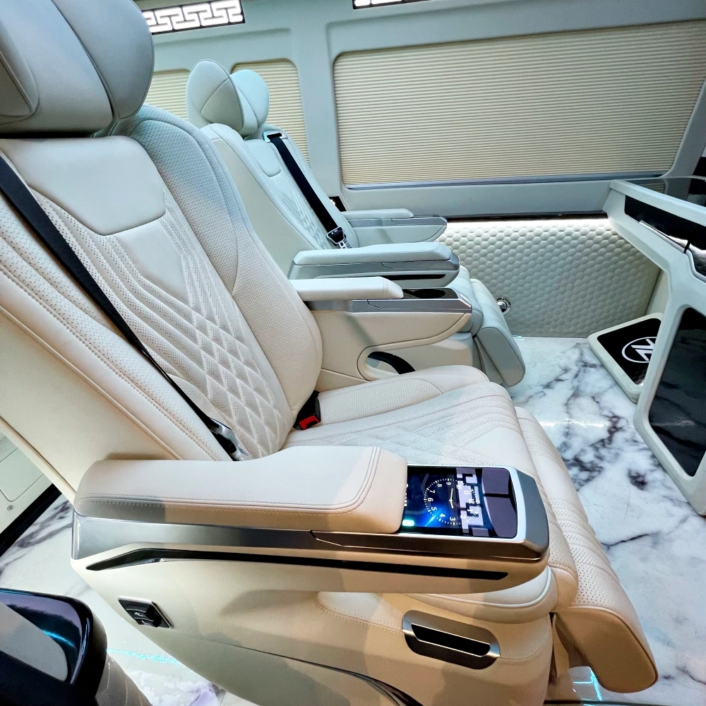 2024 Car interior upgrade complete modification plan luxury accessory  headlight kit LED TV TOYOTA Hiace van Bus