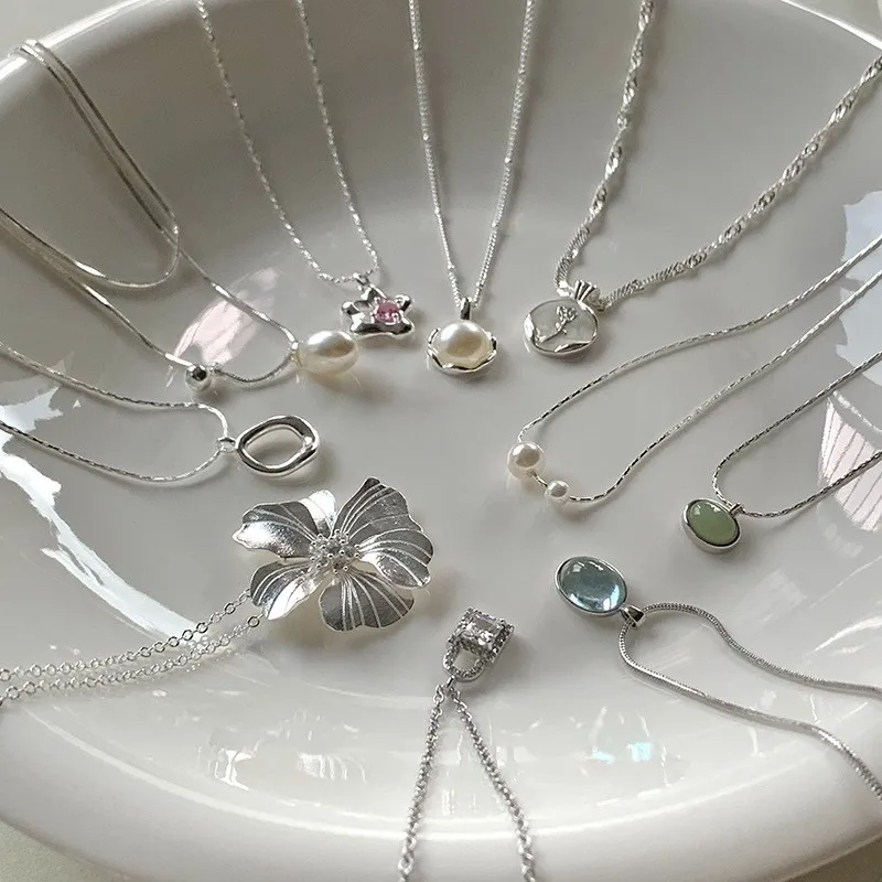 DAIHE 2024 Pendant for Necklace Pearl Colorless Collar Chain with High Grade Fashion Jewelry Necklace for Women