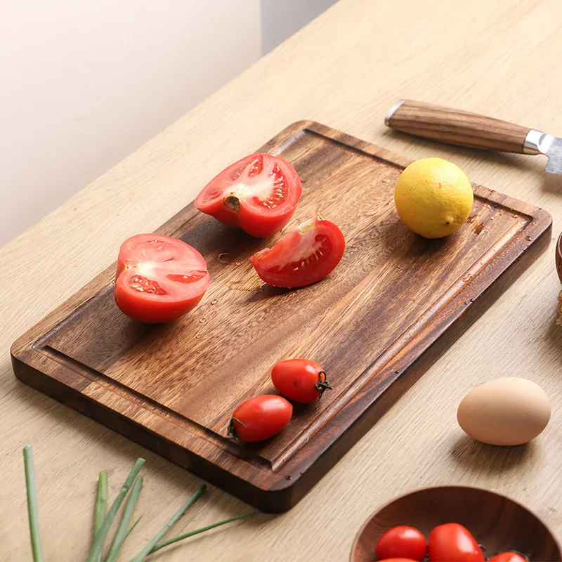 JOYWAVE Hot Sale Custom Wooden Chopping Board Wholesale Acacia Wood Cutting Board for Meat Cheese Vegetables Fruits