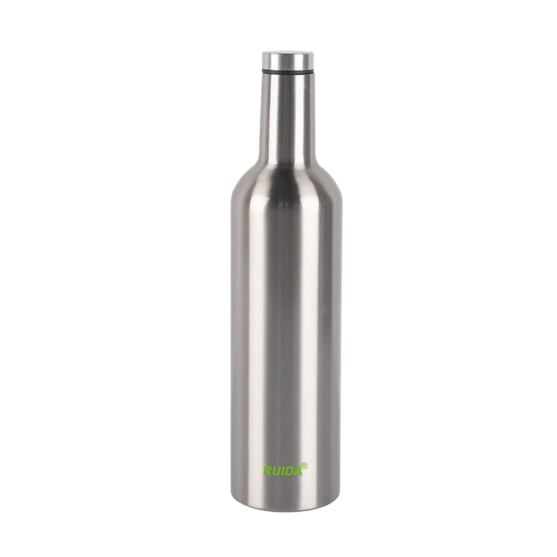 Wholesale Wine Bottle Opener 25oz Stainless Steel Double Wall Insulated Red Wine Glass Bottle With Screw Top