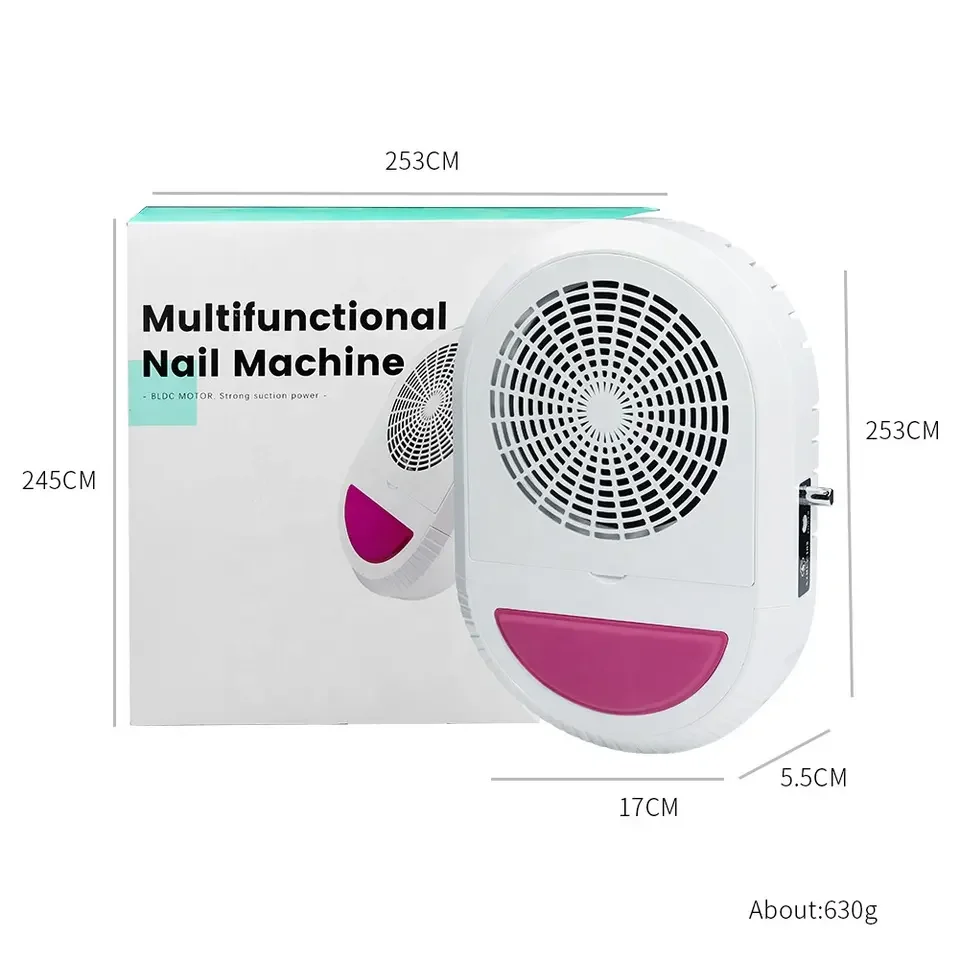 High Power Strong Suction Table Manicure Machine Tools Electric Nail Vacuum Cleaner Nail Dust Collector with Filter