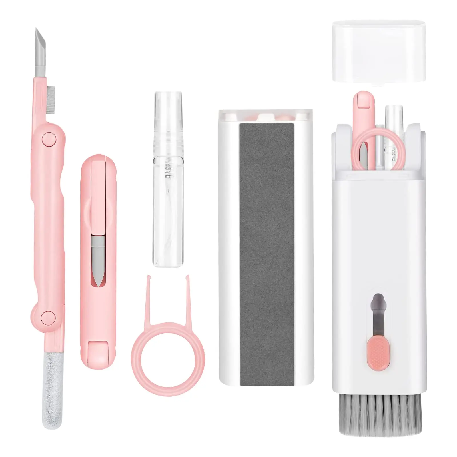 Cleaning Pen for Airpods Multifunctional Computer Laptop Claner Brush Keyboard Cleaning Dust Pen Brush Kit 5 in 1 Carton Hand
