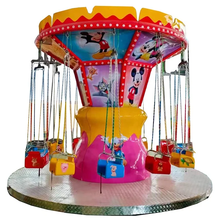 2021 Hot Sales Amusement Park Kids Rides Red Mini Flying Chair Products