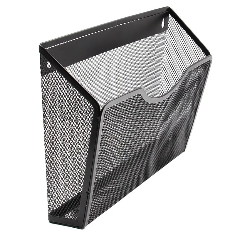 Customized Office and Home Mesh Wall Mounted File Holder Metal Hanging Vertical Wall File Pocket Organizer