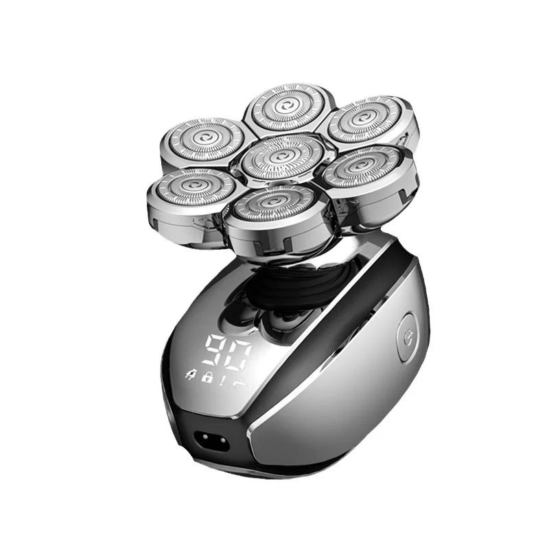 New digital display seven cutter head electric shaver scraping head hair rechargeable six-in-one Shaver