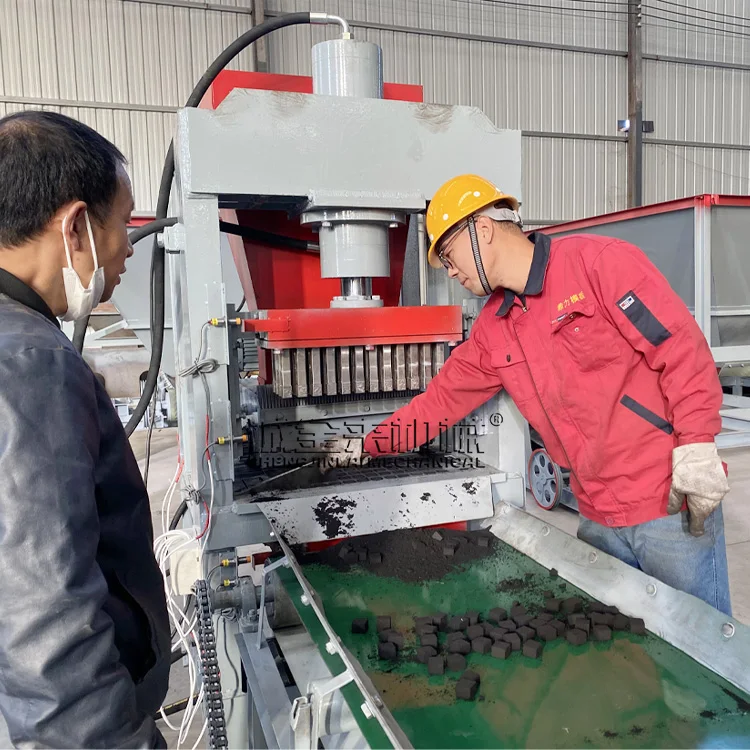 2024 New type barbecue charcoal production line Cube shape Shisha charcoal powder hookah charcoal briquette making machine