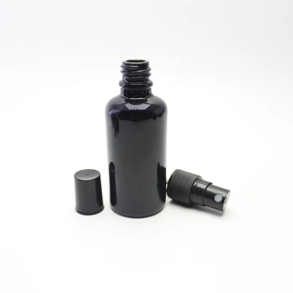 High End 10Ml 15Ml 30Ml 50Ml 100Ml 200Ml Essential Oil Glass Bottles Luxury UV Black Violet Essence Liquid Glass Dropper Bottle