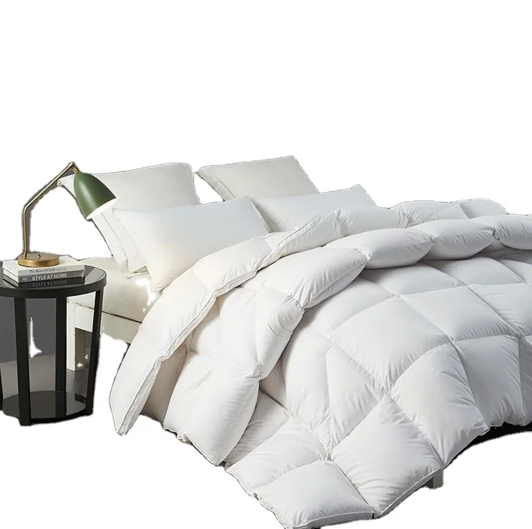 Hotel 160 duck goose feather down quilt duvet Thickened 95 White Goose Down Winter Quilt 98% Hungarian Hanging cotton duvet
