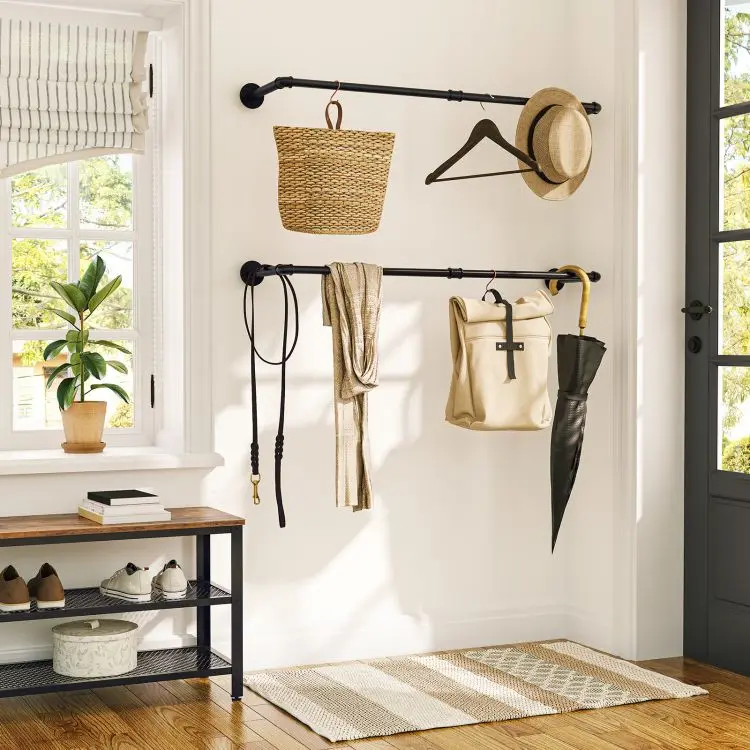 Wholesale Wall Mounted Coat Racks, HOOBRO Brand Wall Mount Coat Rack for Clothes Hat Organizer, Coat Stand with Hooks on Wall