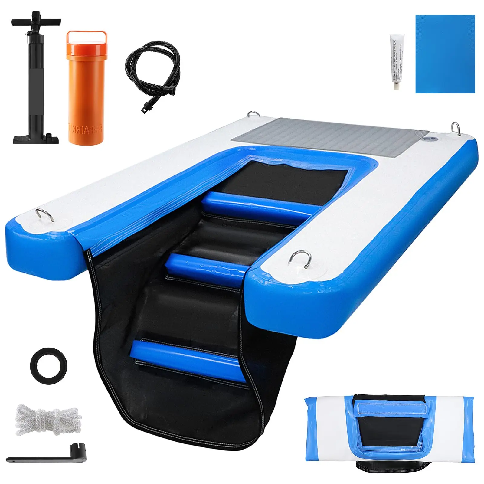 ,Dog Pool Boat Water Ladder with High, Large Dogs Up to 250LBS, Perfect for Pools, Lakes, and Beaches