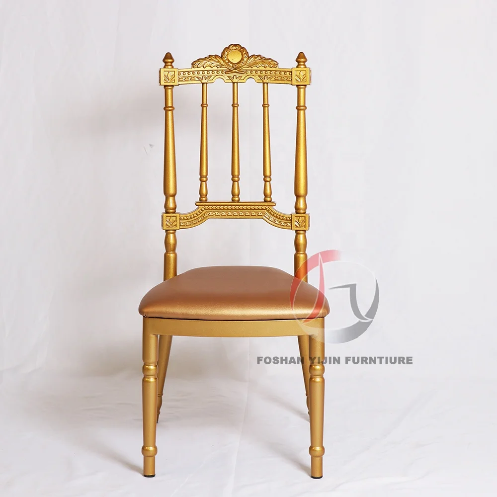 new design wedding event  aluminum  gold napoleon chiavari chair tiffany gold chair