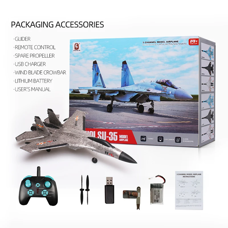 J11 Sukhoi Su-35 2.4G 417mm 3CH RC Airplane remote control helicopter Fixed Wing air plane Aircraft Outdoor Toys