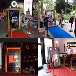 Stylish and shiny 55-inch multi-touch screen instant mirror photobooth