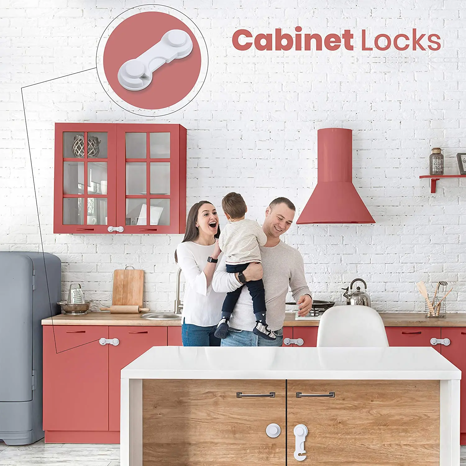 Kids Plastic Cabinet Lock Child Safety strap locks Drawer Door Cupboard Strap Safety Locks protect children from safe