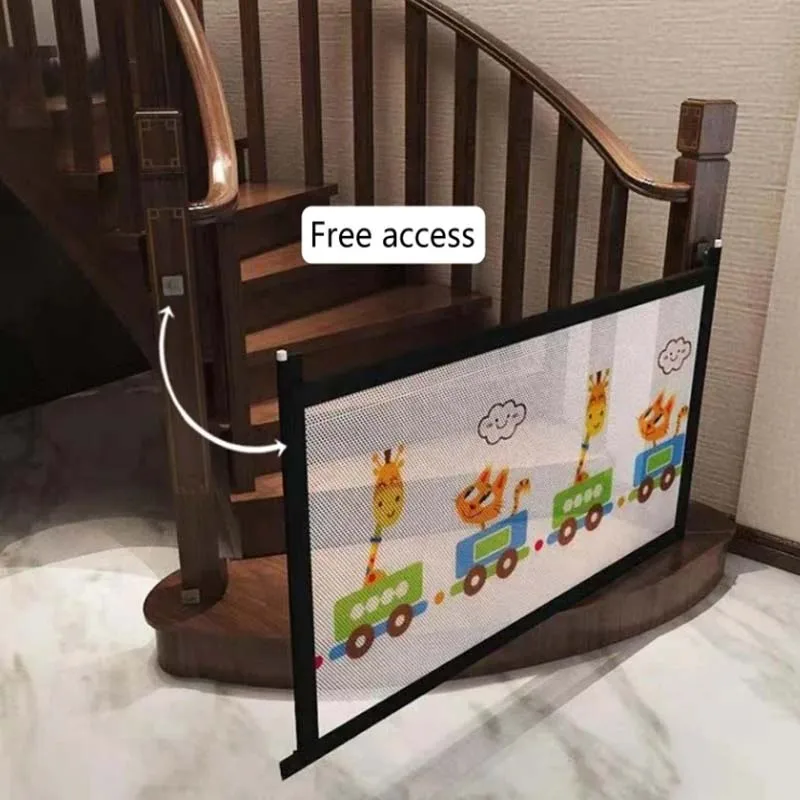 Pet Dog Barrier Fences Pet Isolated Network Stairs Gate New Folding Breathable Mesh Playpen for Dog Safety Fence Baby Gate Fence